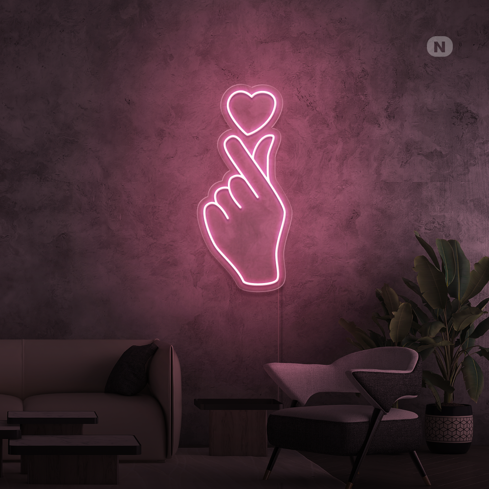 Neon Verlichting Liefde Hand