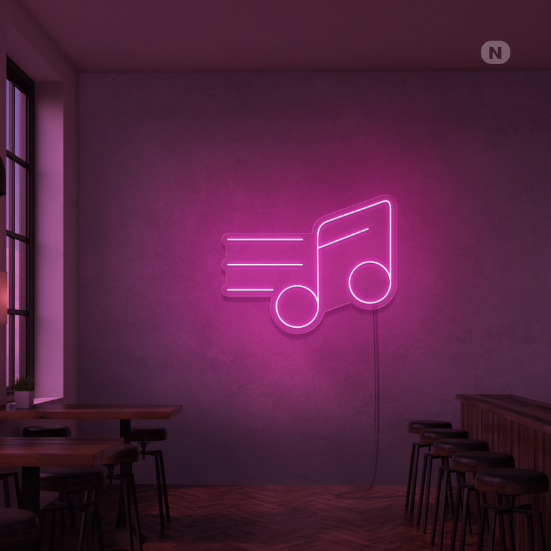 Neon Verlichting Muziek Noot