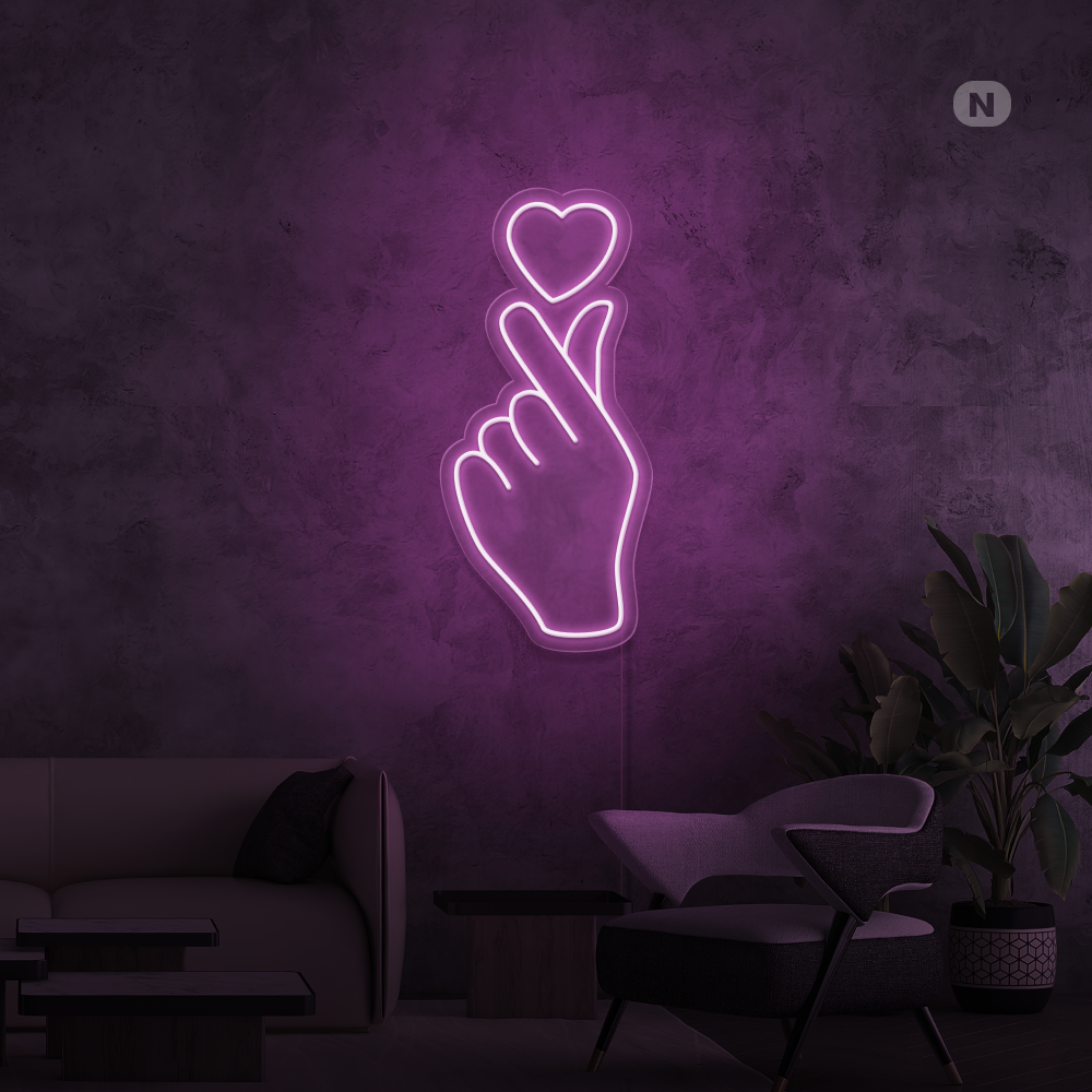 Neon Verlichting Liefde Hand