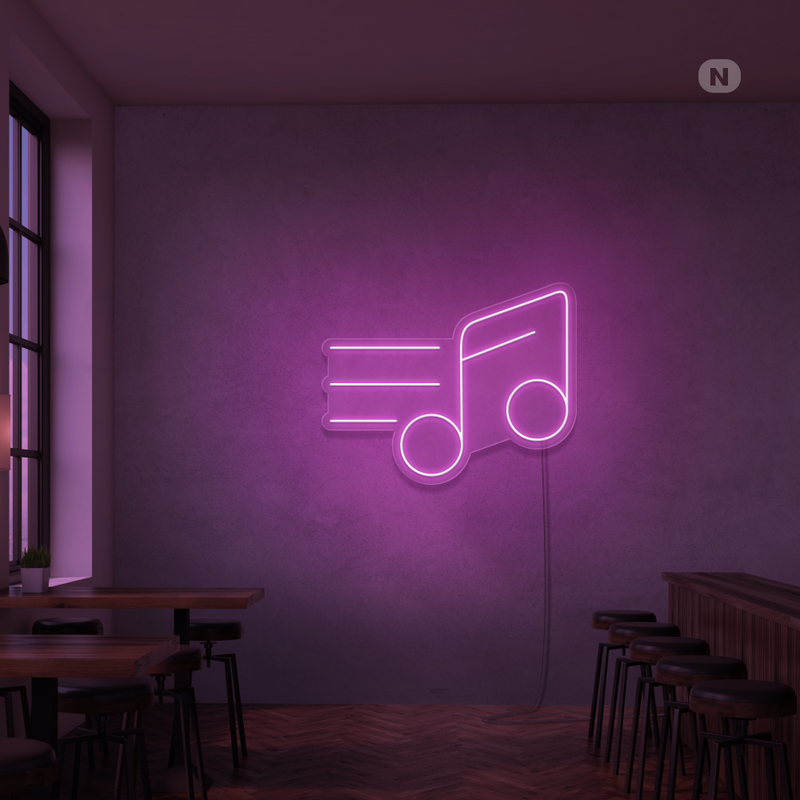 Neon Verlichting Muziek Noot