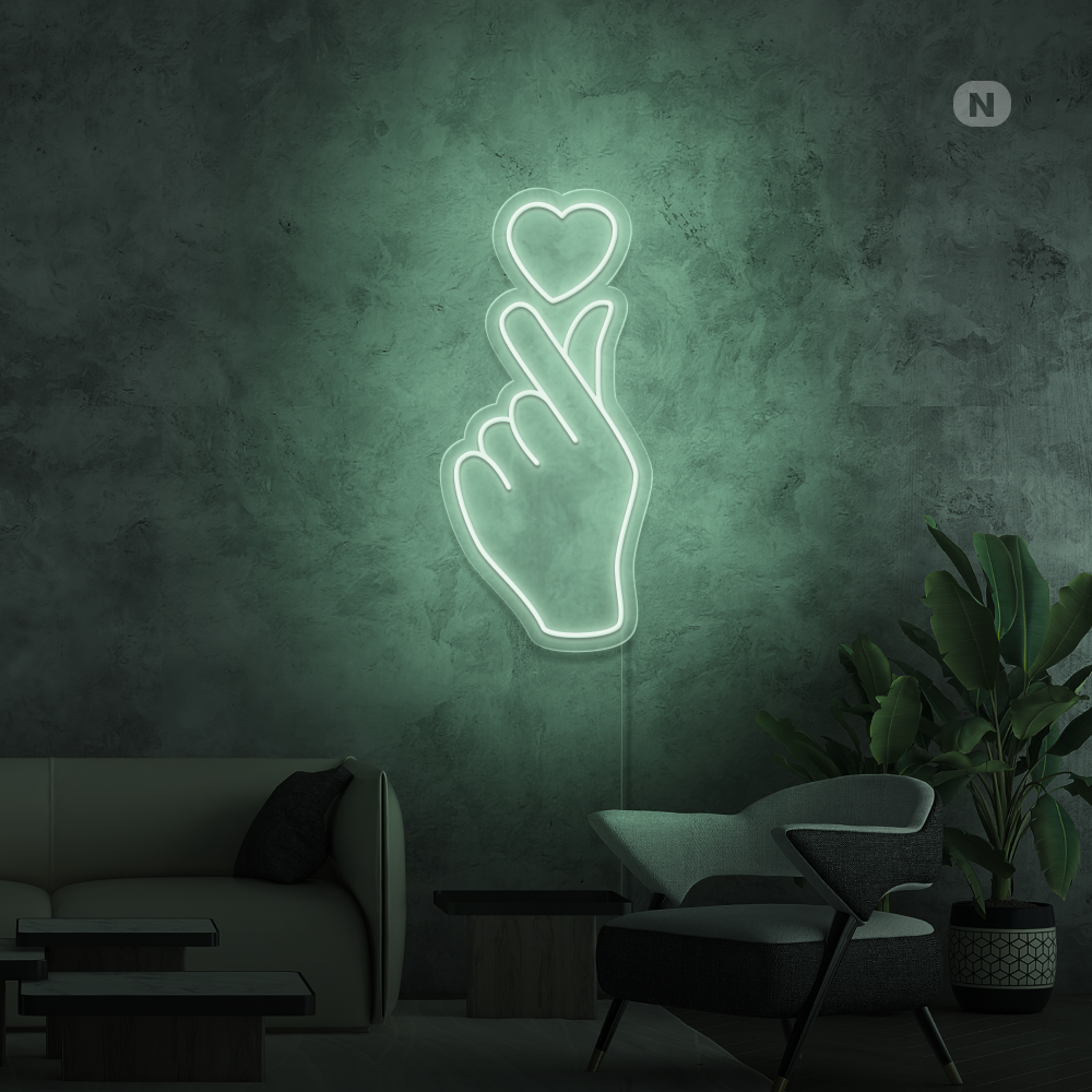 Neon Verlichting Liefde Hand