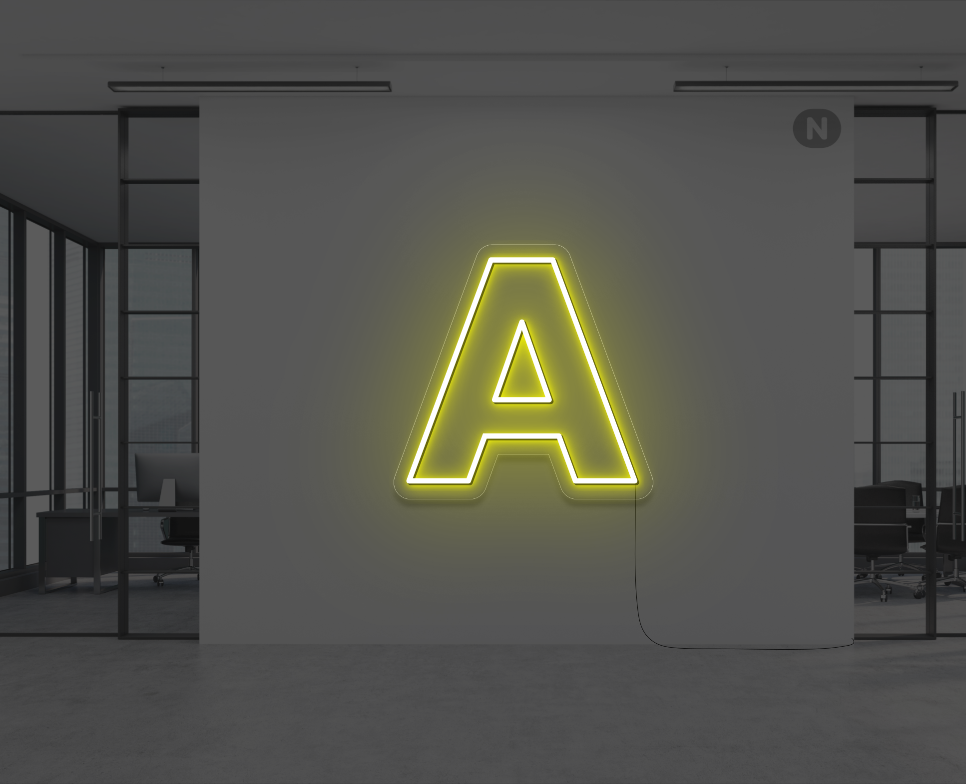 neon-letter-a-geel