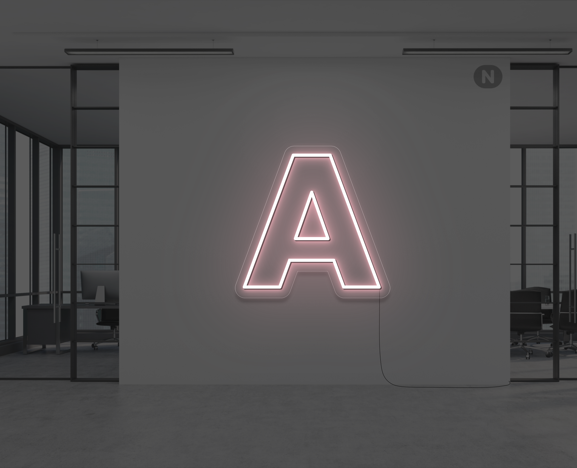 Neon Letter A