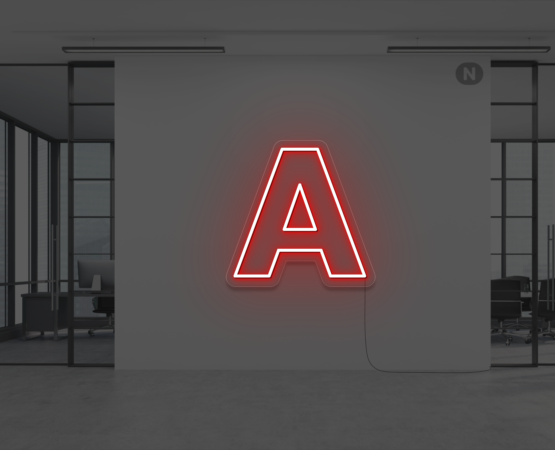 Neon Letter A