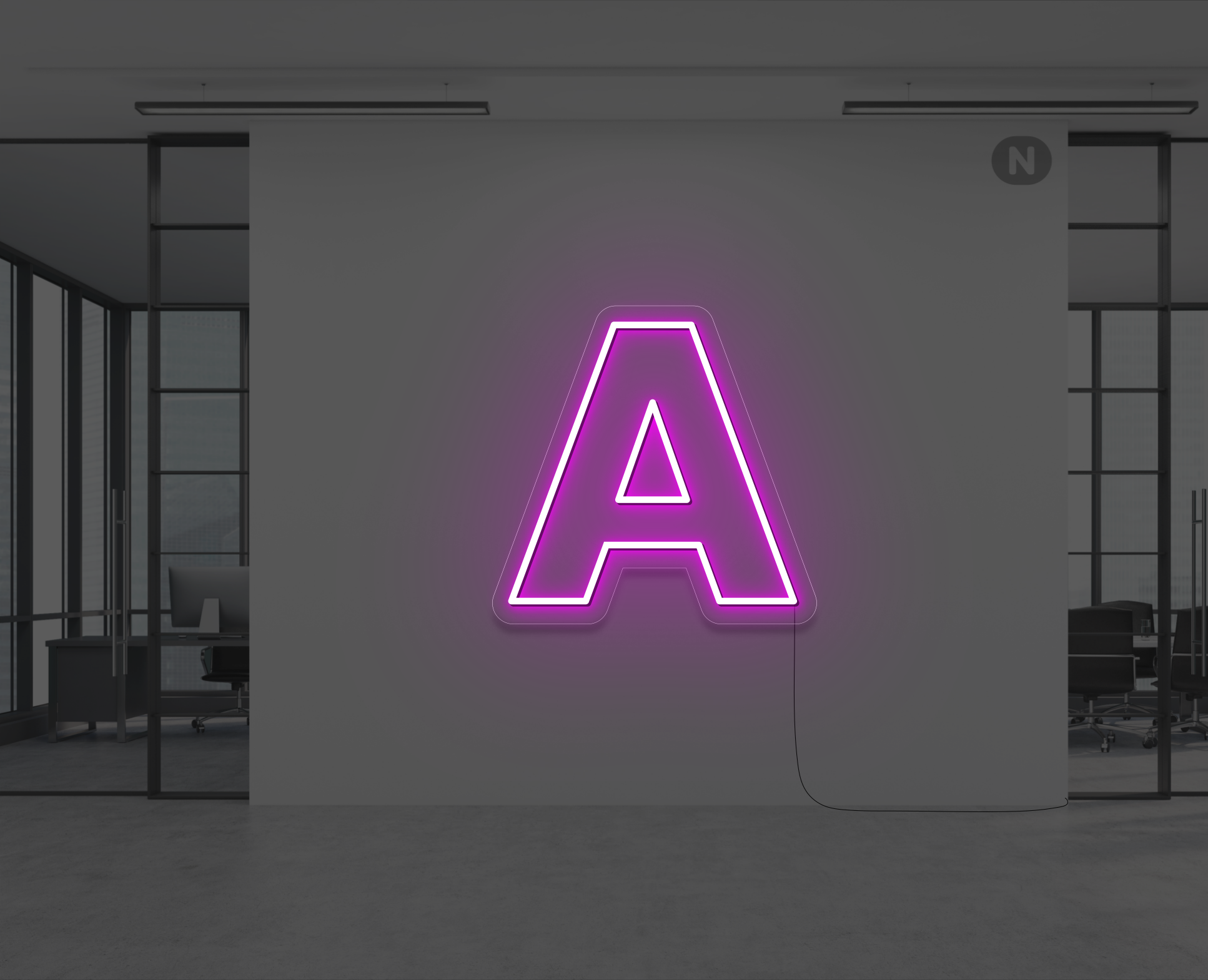 Neon Letter A