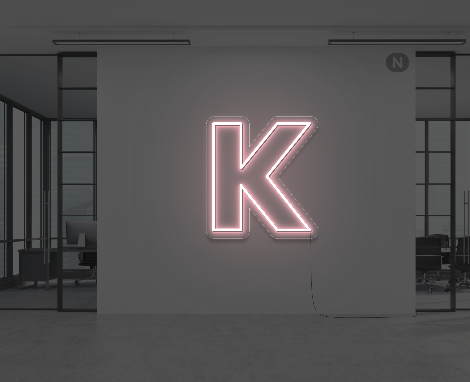 Neon Letter K